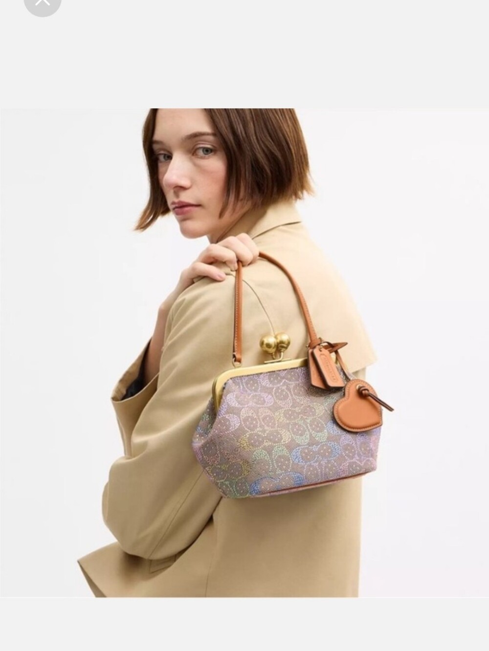 NWT Coach Kisslock 16 Rainbow Crystal Jacquard - Picture 2 of 9